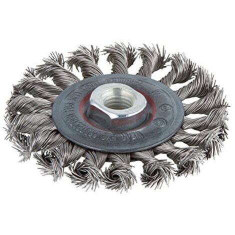 wolfcraft Spazzola a disco con filo di acciaio inossidabile intrecciata, 2701000