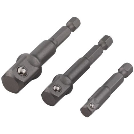 Wolfcraft Stecknuss-Adapter-Set 3-teilig Sechskant Ersatzakkus & Aufsätze