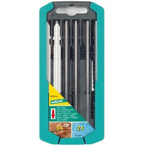 Wolfcraft Stichsägeblätter-Set 8630000 10 Stück Sägeblätter & Sägehilfen