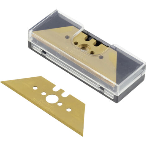 Wolfcraft Trapezklingen Profi - 5 Stück TiN beschichtet Tapezierwerkzeug
