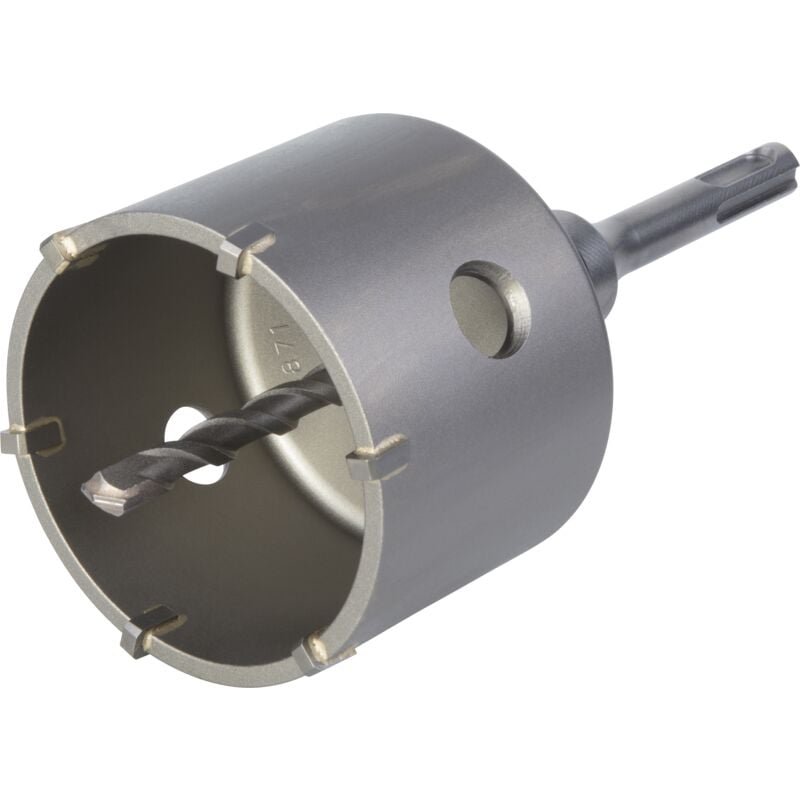 Wolfcraft - Trépan ct avec axe pilote SDS-Plus - Diamètre 76 mm - Profondeur de coupe 46 mm, Foret Centreur - réf. 5460000