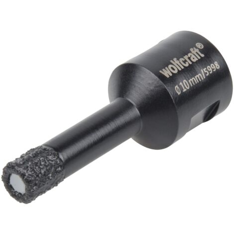 Wolfcraft Trépan diamant "Ceramic", M14, diamètre 10 mm - 5998000