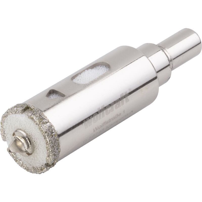 Wolfcraft - Trépan Diamant pour Carrelage - Diamètre 22 mm - Profondeur de coupe 45 mm, avec Foret de Centrage - réf. 5922000