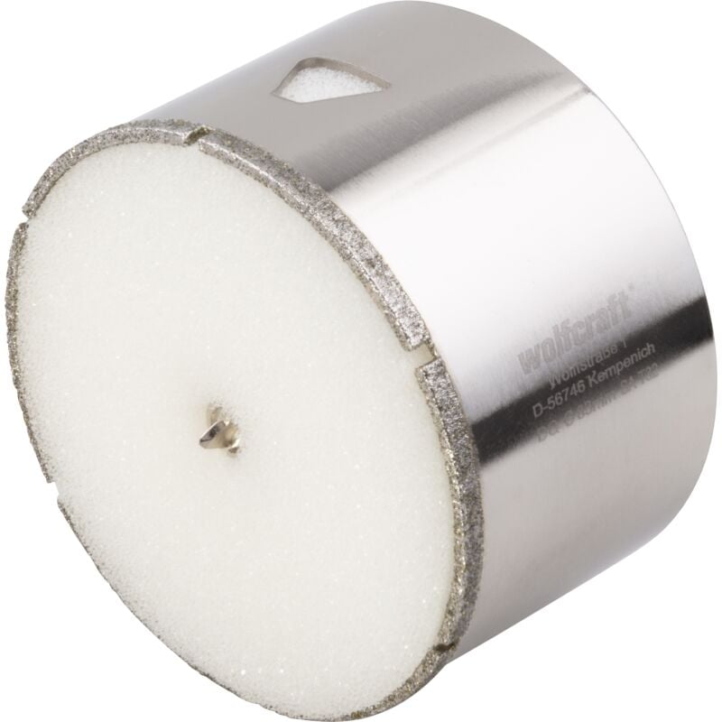 Wolfcraft - Trépan Diamant pour Carrelage - Diamètre 83 mm - Profondeur de coupe 45 mm, avec Foret de Centrage - réf. 5933000