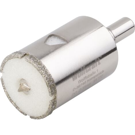 wolfcraft - Trépan Diamant pour Carrelage - Diamètre 35 mm - Profondeur de coupe 45 mm, avec Foret de Centrage - réf. 5926000