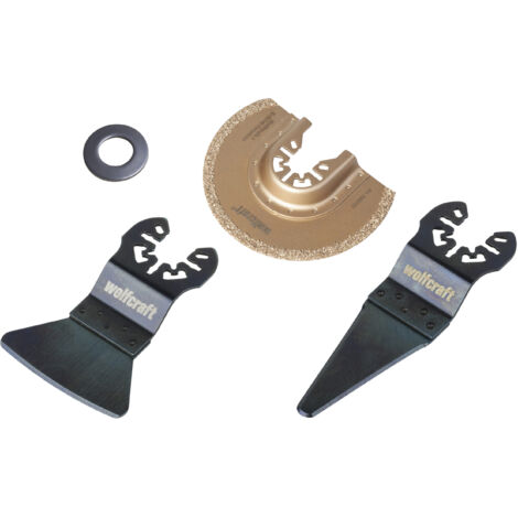 Wolfcraft Vibrations-Set für Fugenreparaturen 3-teilig Multisägen