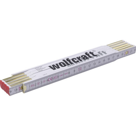 Wolfcraft Zollstock 2 m weiß Zollstock