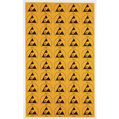 Wolfgang Warmbier ESD-Logo 50 St. Gelb, Schwarz (L x B) 30 mm x 25 mm 2850.3025 selbstklebend