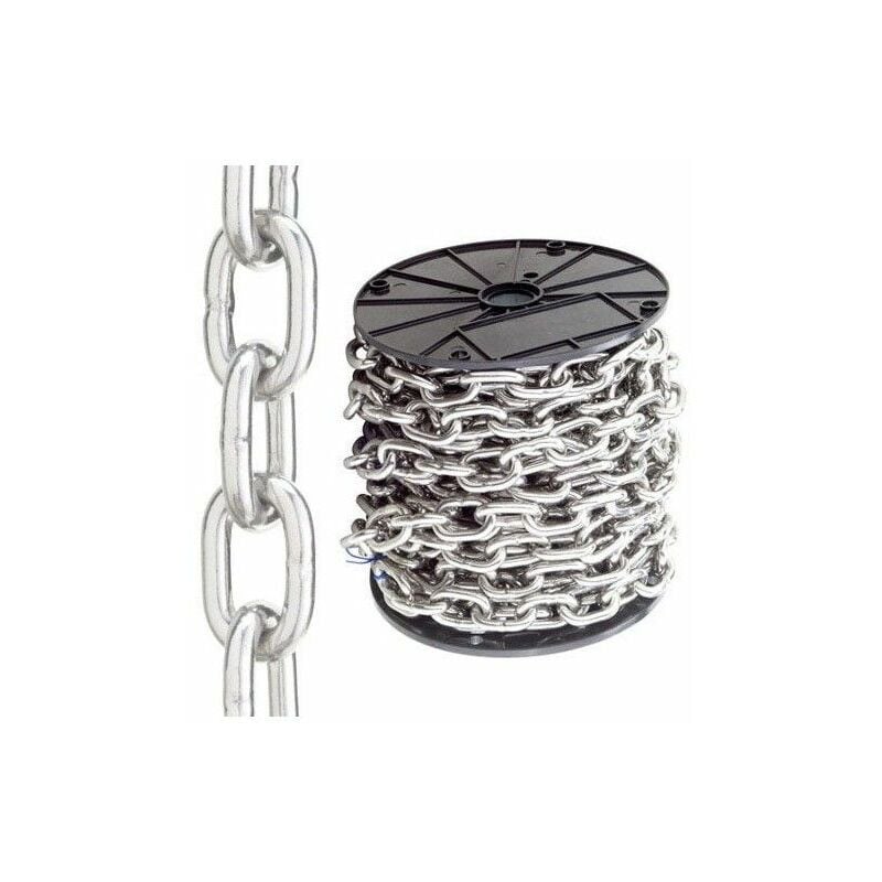 Chaîne en rouleau de zinc 8 mm (rouleau de 20 mètres)