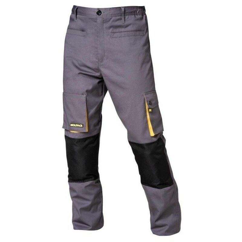 Pantaloni Lunghi Da Lavoro Grigio/Giallo Taglia 38/40 s