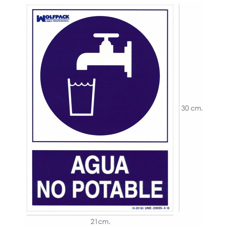 Image of Poster Acqua non potabile 30x21cm.