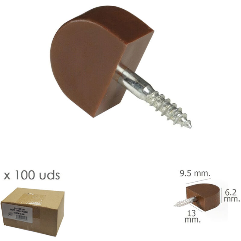 Linea profesional 25010035 Vite di supporto per mensola piccola marrone (scatola da 100 pezzi), extra large - Wolfpack