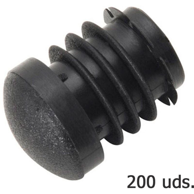 Embout Intérieur Rond Plastique Noir Pour Tube Extérieur ø 28 mm. Sac 200 Unités