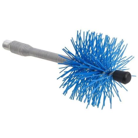 Wolfpack – Brosse de ramonage nylon 80 mm – Manche flexible pour conduits coudés – Nettoyage efficace poêles à bois et cheminées métalliques