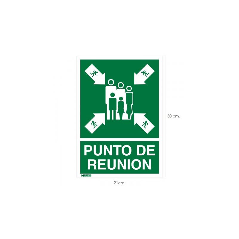 

Cartel informativo punto de reunion 30x21 cm