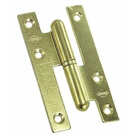 Wolfpack Charnière 403/9,5 Plaqué Laiton Bord Carré Gauche