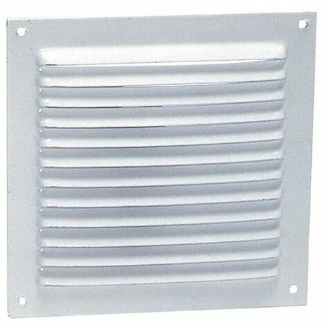 Wolfpack – Grille d'aération à visser 20x20 cm en aluminium laqué blanc – Installation facile sur murs/plafonds – Flux d'air optimal pour espaces intérieurs