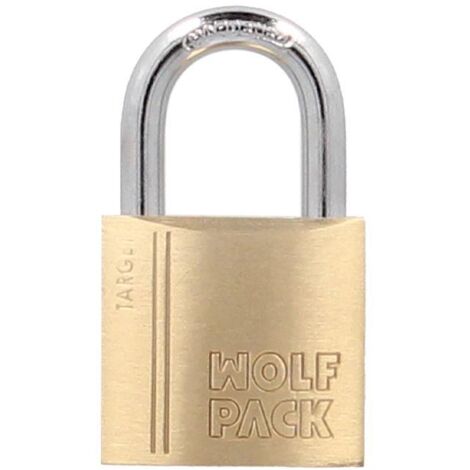 WOLFPACK LINEA PROFESIONAL 03101500 Laton Normal 20 mm. Serie Target. Arco Endurecido Maletas, Taquillas, Candado Puertas, Multicolor, Individual