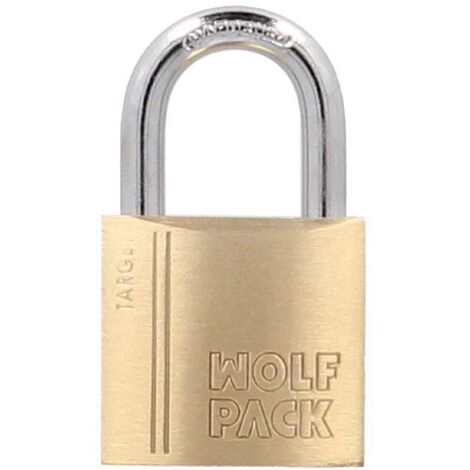 WOLFPACK LINEA PROFESIONAL 03101500 Laton Normal 20 mm. Serie Target. Arco Endurecido Maletas, Taquillas, Candado Puertas, Multicolor, Individual