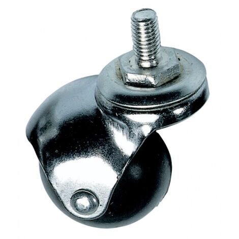 WOLFPACK LINEA PROFESIONAL 11111050 Rueda Domestica Goma Negra Esfera Espiga M8x40 mm, Cranberry