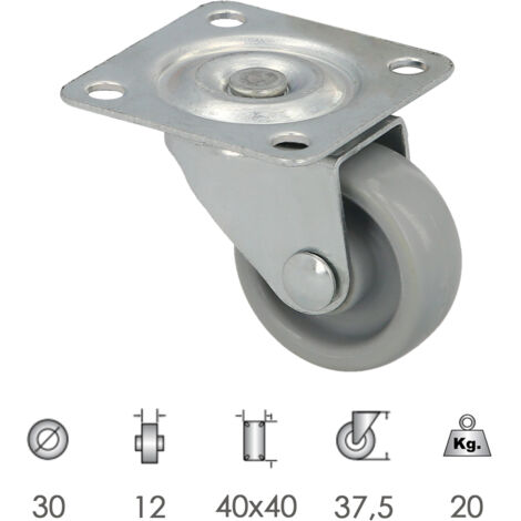 WOLFPACK LINEA PROFESIONAL 11111110 Haushaltsrad Ø 30 mm mit Teller 40x40 mm, mehrfarbig