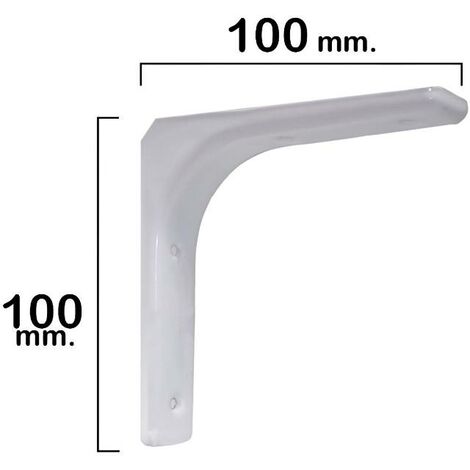 WOLFPACK LINEA PROFESIONAL 21080515 Palomilla Reforzada Blanca 100x100 mm, 100 x 100 mm