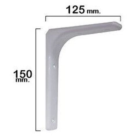 WOLFPACK LINEA PROFESIONAL 21080525 Palomilla Reforzada Blanca 150x125 mm, 150 x 125 mm
