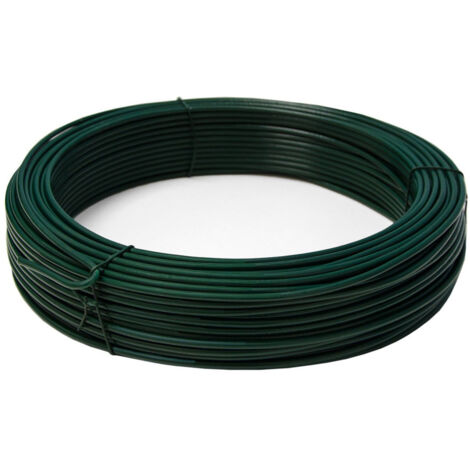 WOLFPACK LINEA PROFESIONAL alambre plastificado verde rollo 25 kg. / nº17
