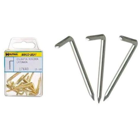 WOLFPACK LINEA PROFESIONAL alcayatas punta acero 14x20 mm. brico self 30 unidades