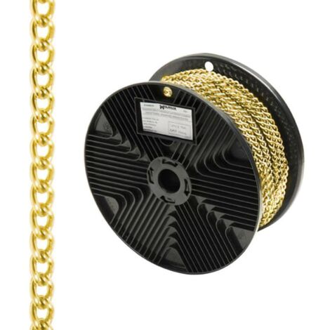 WOLFPACK LINEA PROFESIONAL cadena decorativa barbada dorada 2,0 mm. / rollo 20 metros