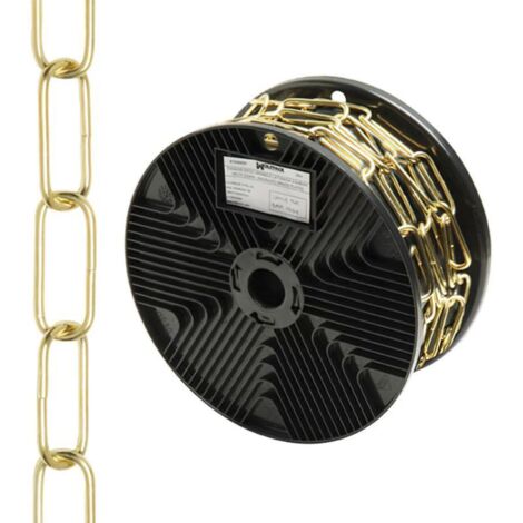 WOLFPACK LINEA PROFESIONAL cadena decorativa lisa latonada 3,4x43 mm. rollo 20 metros