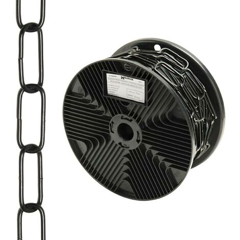 WOLFPACK LINEA PROFESIONAL cadena decorativa lisa negra 3,4x43 mm. rollo 20 metros