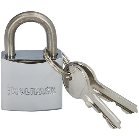 WOLFPACK LINEA PROFESIONAL candado inoxidable arco normal  30mm.