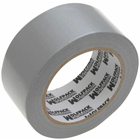 WOLFPACK LINEA PROFESIONAL - Cinta Americana "Muscle" Gris 48 mm. x 25 mertos. Super Resistente, Sellar, Reparar, Unir, Fijar, Sujetar, Empaquetar.