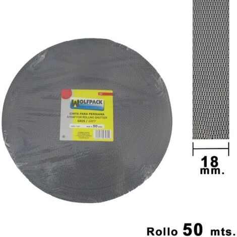 WOLFPACK LINEA PROFESIONAL cinta persiana wolfpack gris 18 mm. rollo 50 metros