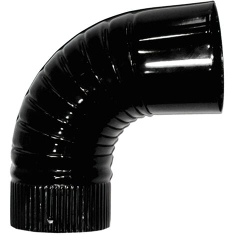 WOLFPACK LINEA PROFESIONAL codo estufa color negro vitrificado de 150 mm. 90°.