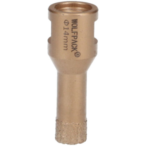 WOLFPACK LINEA PROFESIONAL - Corona Diamante Para Amoladora Ø 14 mm. Conexión Rosca M14. Corte Seco