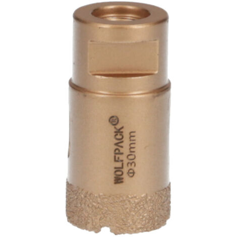 WOLFPACK LINEA PROFESIONAL - Corona Diamante Para Amoladora Ø 30 mm. Conexión Rosca M14. Corte Seco
