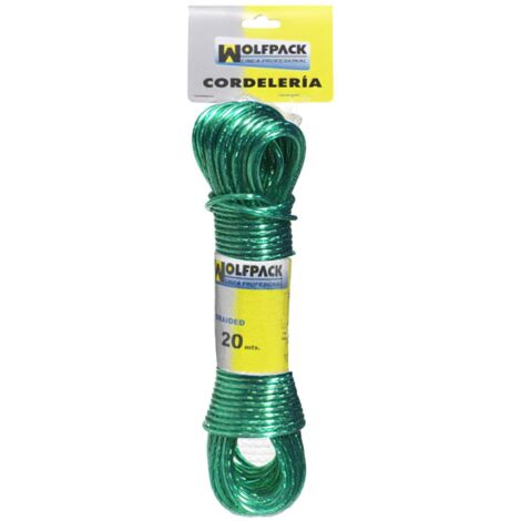 WOLFPACK LINEA PROFESIONAL cuerda plastificada cable acero ø 3,5 mm. (madeja 20 m.)
