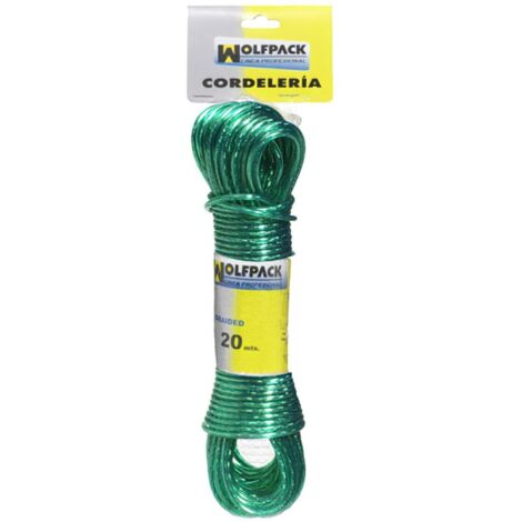 WOLFPACK LINEA PROFESIONAL cuerda plastificada cable acero ø 3,5 mm. (madeja 20 m.)