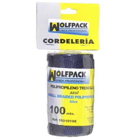 WOLFPACK LINEA PROFESIONAL cuerda trencilla polipropileno azul (bobina 100 metros)
