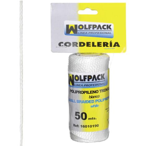 WOLFPACK LINEA PROFESIONAL cuerda trencilla polipropileno blanco (bobina  50 metros)