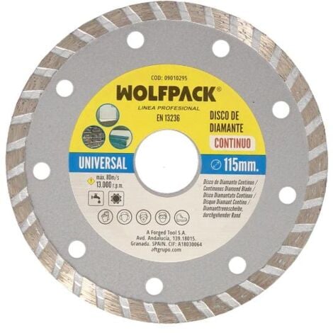 WOLFPACK LINEA PROFESIONAL disco diamante 115 mm. general obra continuo