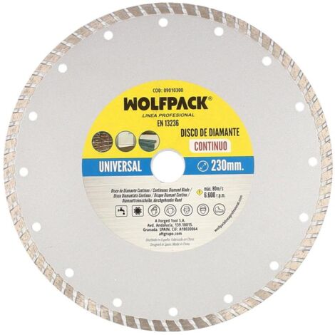 WOLFPACK LINEA PROFESIONAL disco diamante 230 mm. general obra continuo