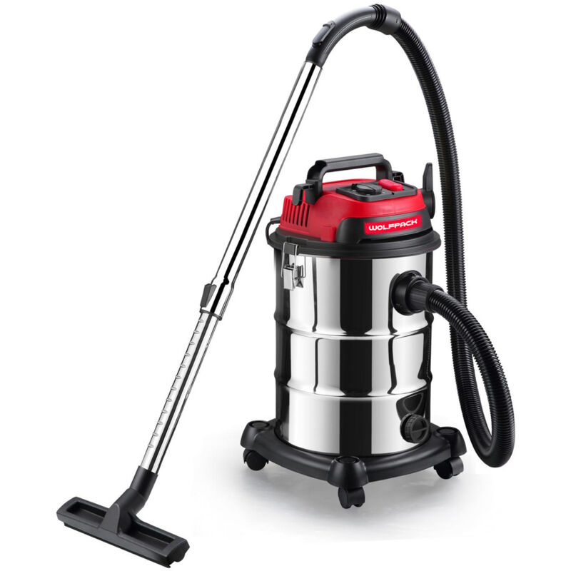 Image of WOLFPACK LINEA PROFESIONAL Edelstahl-Staubsauger 30 Liter / 1400 Watt. Synchronisierter Schalter.