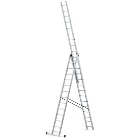 WOLFPACK LINEA PROFESIONAL escalera aluminio industrial 14+14+14   3x4 mt.
