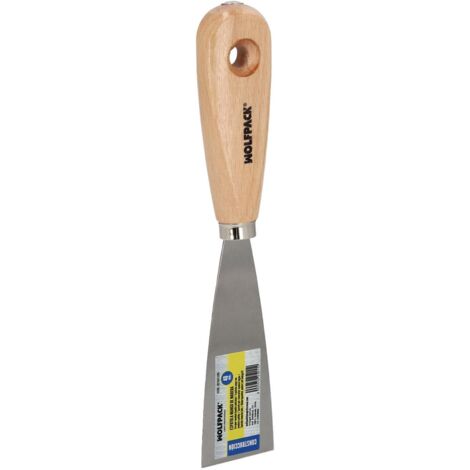 WOLFPACK LINEA PROFESIONAL Espatula Mango Madera Hoja Acero 40 mm. Espatula Yeso, Espatula Pintor, Espatula Masillas, Espatula Pladur, etc.