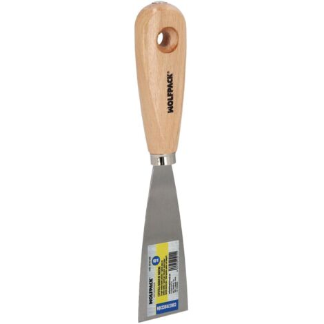 WOLFPACK LINEA PROFESIONAL Espatula Mango Madera Hoja Acero 40 mm. Espatula Yeso, Espatula Pintor, Espatula Masillas, Espatula Pladur, etc.