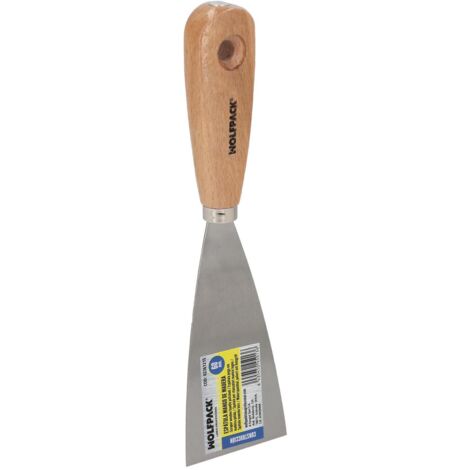 WOLFPACK LINEA PROFESIONAL Espatula Mango Madera Hoja Acero 60 mm. Espatula Yeso, Espatula Pintor, Espatula Masillas, Espatula Pladur, etc.