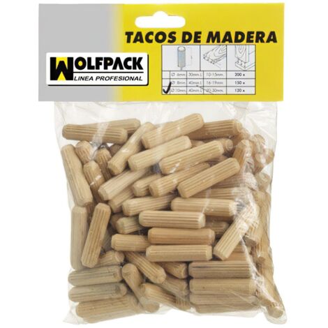 WOLFPACK LINEA PROFESIONAL espigas madera 6x30 mm. (bolsa de 50 piezas)